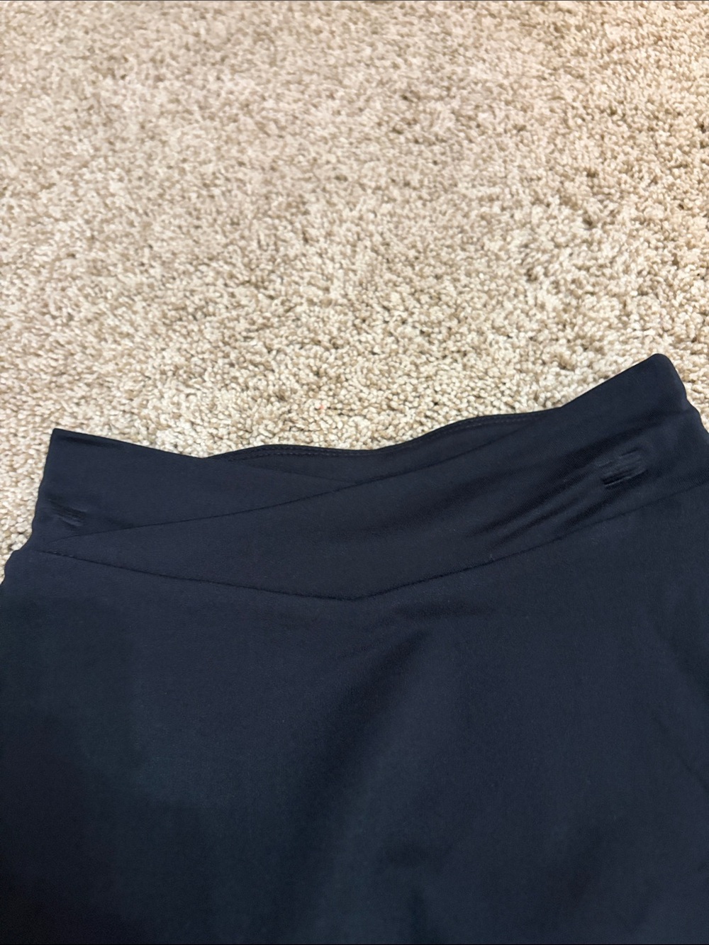 Nike White Tee with Black Logo and Black Skort with Gold Swoosh - Picture 6 of 8
